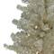 7ft. Pre-Lit Metallic Platinum Artificial Tinsel Christmas Tree, Clear Lights